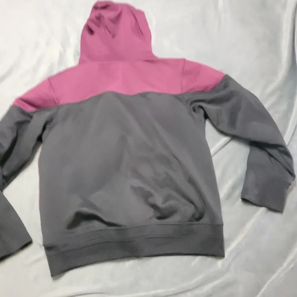 NIKE JORDAN Therma Fit Hoodie Coat Red Black Gray‎ Girls Size XL 14 Year